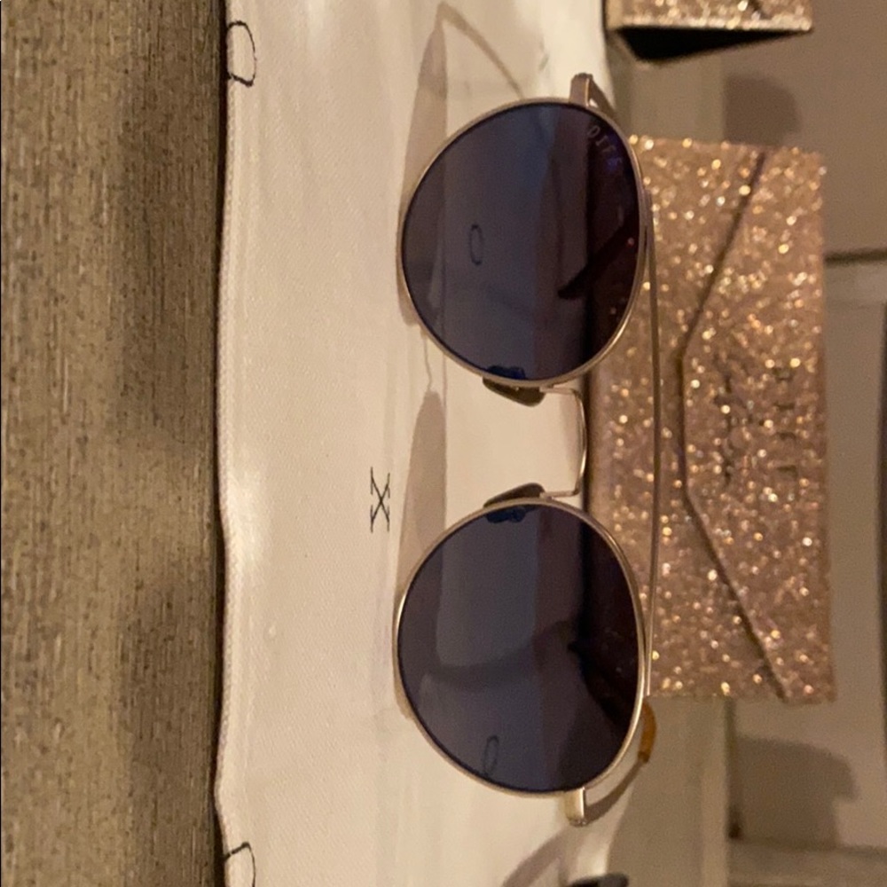 Diff brushed gold sunglasses